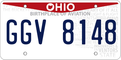 OH license plate GGV8148