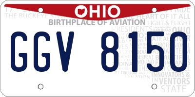 OH license plate GGV8150