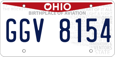 OH license plate GGV8154