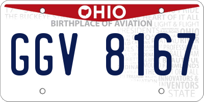 OH license plate GGV8167