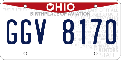 OH license plate GGV8170