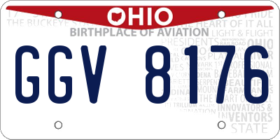 OH license plate GGV8176