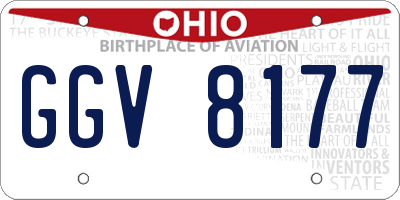 OH license plate GGV8177