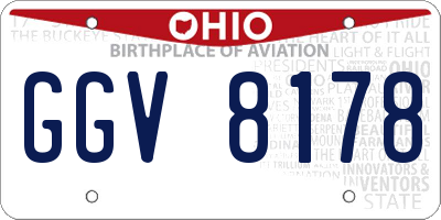 OH license plate GGV8178