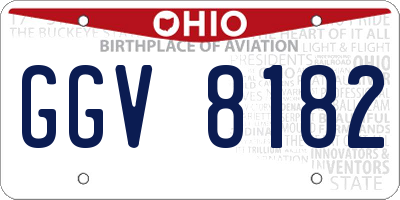 OH license plate GGV8182