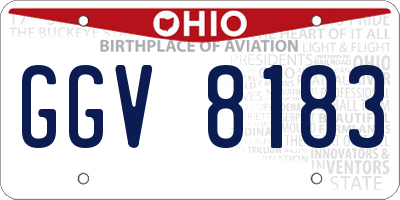 OH license plate GGV8183
