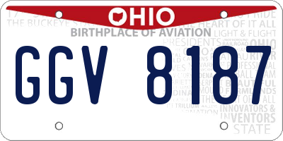 OH license plate GGV8187