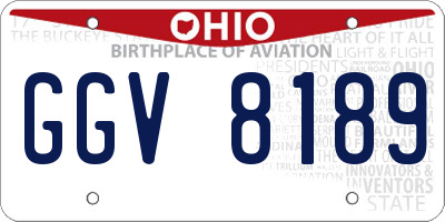OH license plate GGV8189