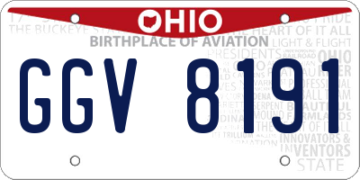 OH license plate GGV8191