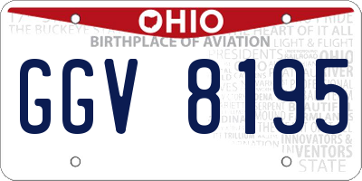 OH license plate GGV8195