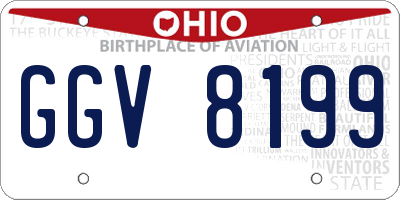 OH license plate GGV8199