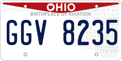 OH license plate GGV8235