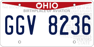 OH license plate GGV8236