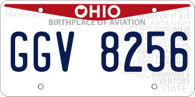 OH license plate GGV8256