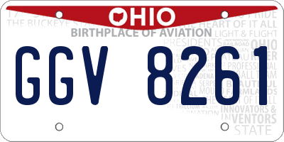 OH license plate GGV8261