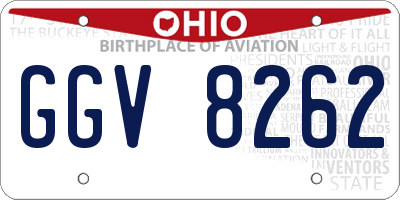 OH license plate GGV8262