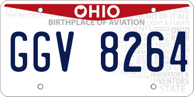 OH license plate GGV8264