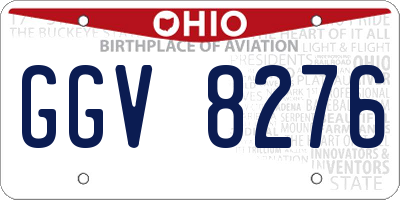 OH license plate GGV8276