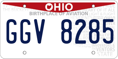 OH license plate GGV8285