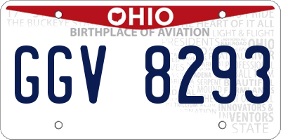 OH license plate GGV8293