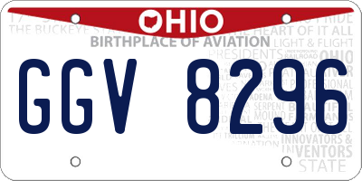 OH license plate GGV8296