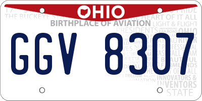 OH license plate GGV8307