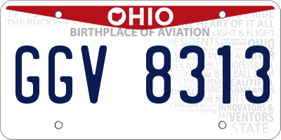 OH license plate GGV8313