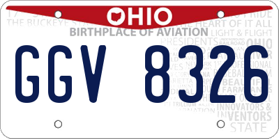 OH license plate GGV8326