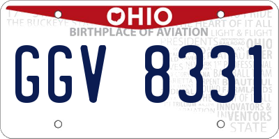 OH license plate GGV8331