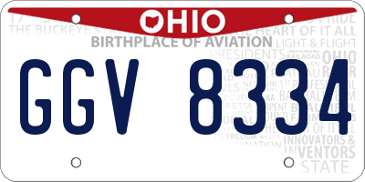 OH license plate GGV8334