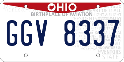 OH license plate GGV8337