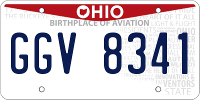 OH license plate GGV8341