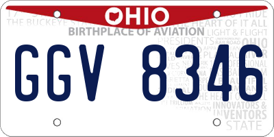 OH license plate GGV8346