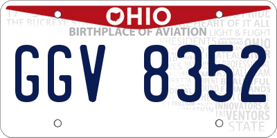 OH license plate GGV8352