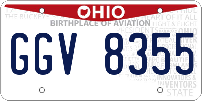 OH license plate GGV8355