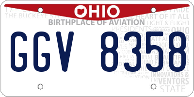 OH license plate GGV8358
