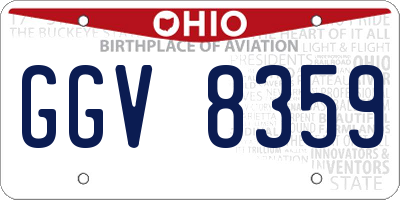 OH license plate GGV8359