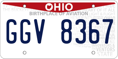 OH license plate GGV8367