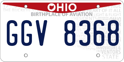 OH license plate GGV8368