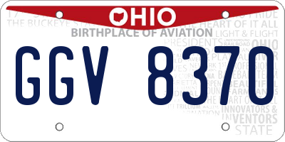 OH license plate GGV8370
