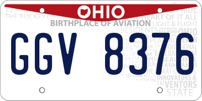 OH license plate GGV8376