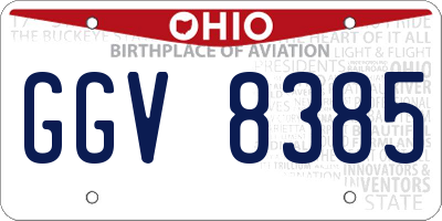 OH license plate GGV8385