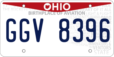 OH license plate GGV8396