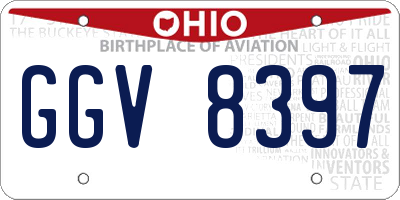 OH license plate GGV8397