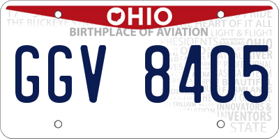 OH license plate GGV8405