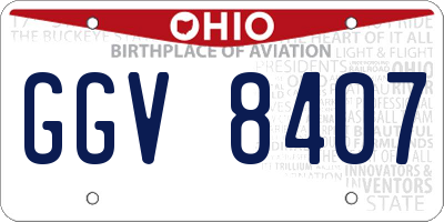 OH license plate GGV8407