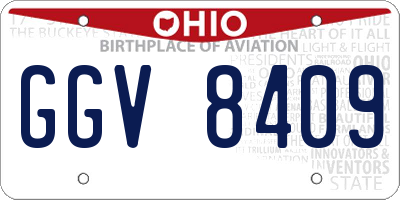 OH license plate GGV8409