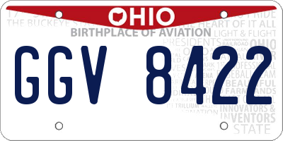 OH license plate GGV8422