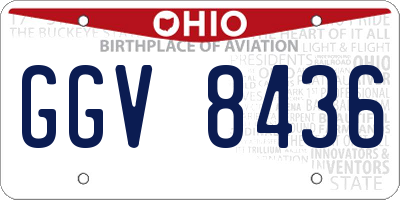 OH license plate GGV8436