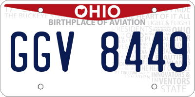 OH license plate GGV8449